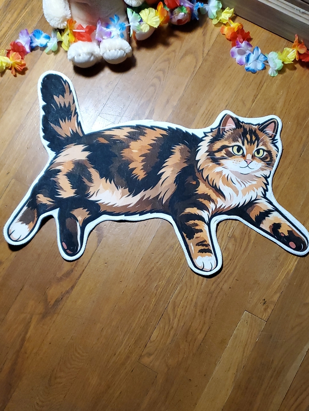 Decorative Cat Mat - Orange & Black Calico Design